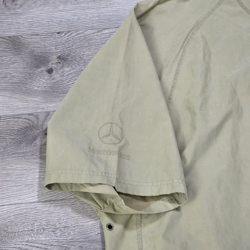 Tommy Bahama Birdie Zip Golf Windbreaker Pullover Men XXL Beige 1/4 Zip Mercedes